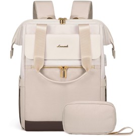 LOVEVOOK Laptop Backpack for Women, 15.6 Inch Work Laptop Bag with USB Port, Fashion Teacher Nurse Backpack Purse, Waterproof Travel Computer Backpack with Organizer Bag, 2PCS