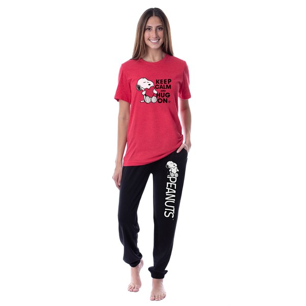 INTIMO Peanuts Womens' Snoopy Keep Calm And Hug On Valentines