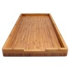 BambooMN Bamboo Range Burner Cover Cutting Board, New Vertical Cut,
