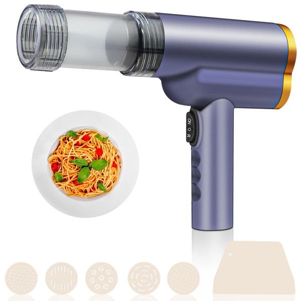 YK Siguoril Handheld Electric Pasta Maker, 5-in-1 Cordless Pasta Maker