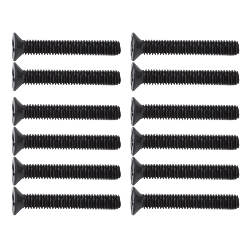 Pack of 50 M3 Countersunk Screws DIN 965 Black Galvanised