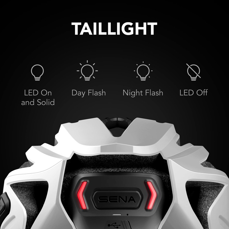 Sena R2 Road Cycling Smart Bluetooth Helmet (Matte Black, Large)