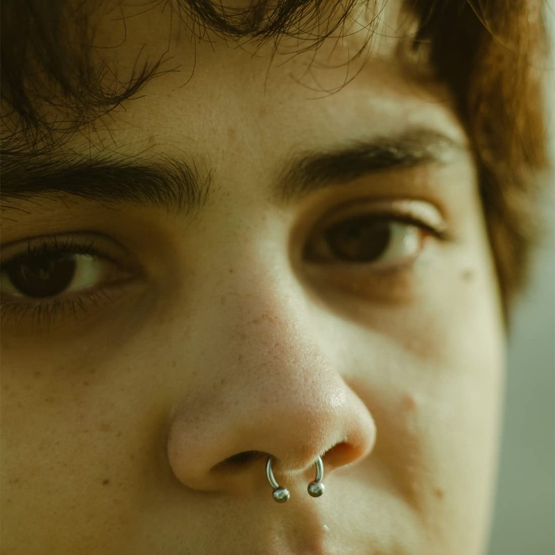 LuLiyLdJ Magnetic Separator Nose Ring Stainless Steel Horseshoe Ring Artificial