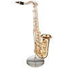 Sunrise Sound House Miniature Musical Instrument Tenor Saxophone 1/6 Gold