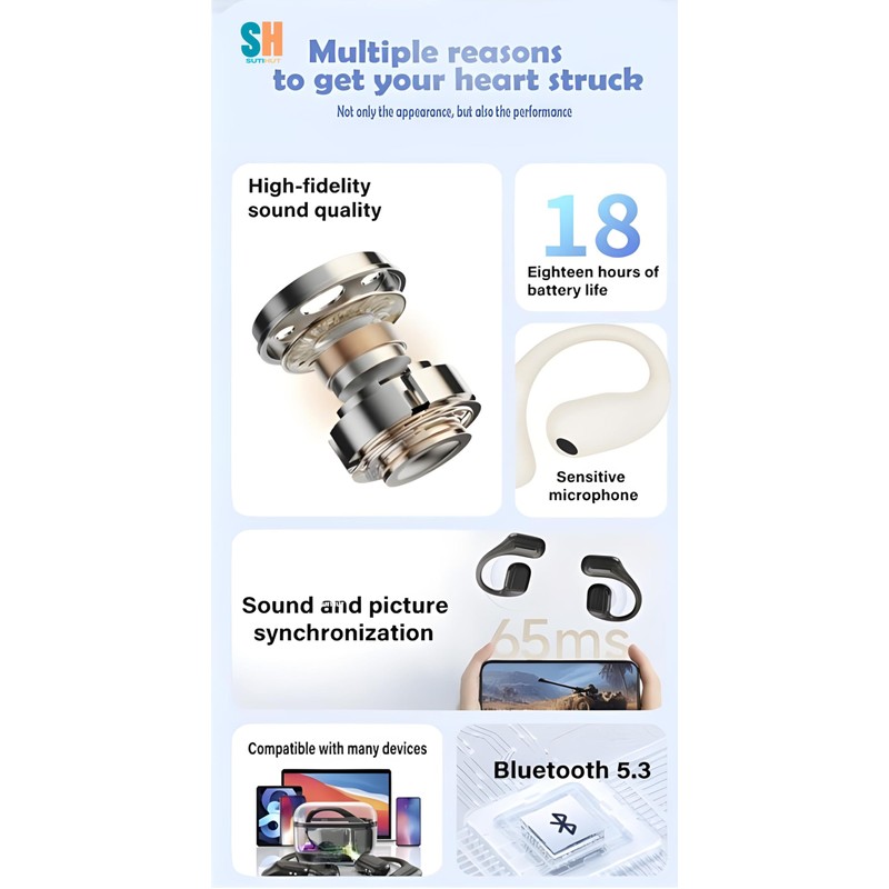 SutiHut Wireless Ear Buds - oorijzer (Skin)