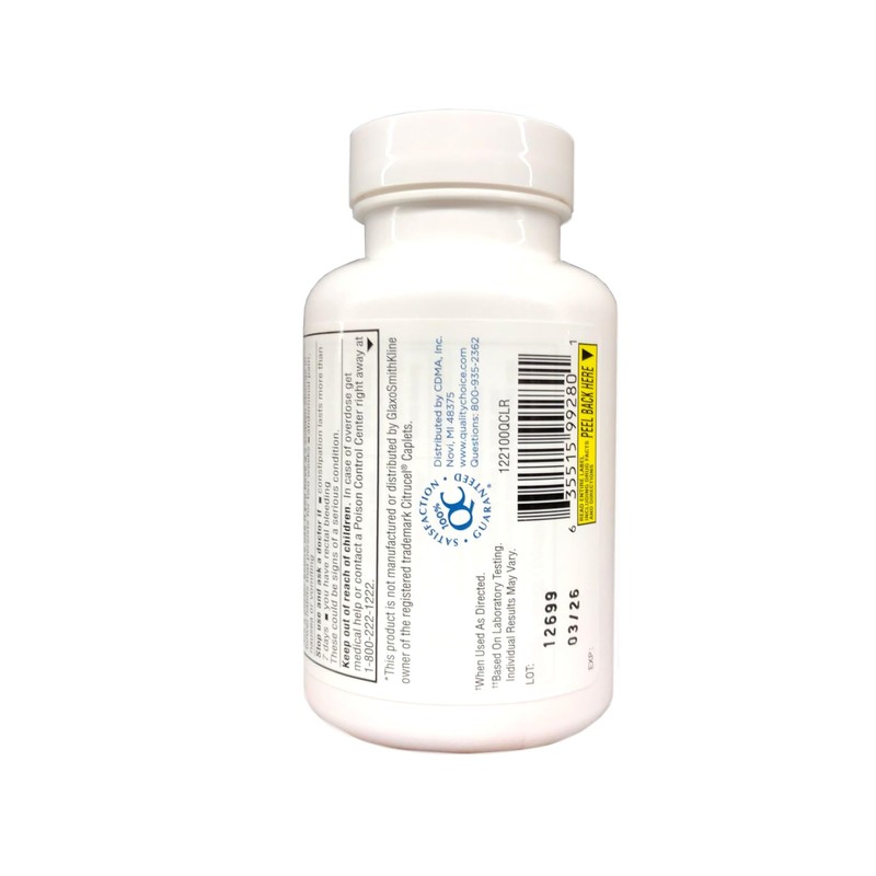 Quality Choice Fiber Therapy Caplets, 100 Count Gentle Fiber Laxative