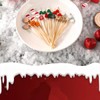 Smart Rice 4.7 Inch Bamboo Christmas Toothpicks for Appetizers -