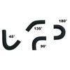 Sidewinder™ 3/8" Molded Curved Fuel Line Rubber Hose Elbow Universal