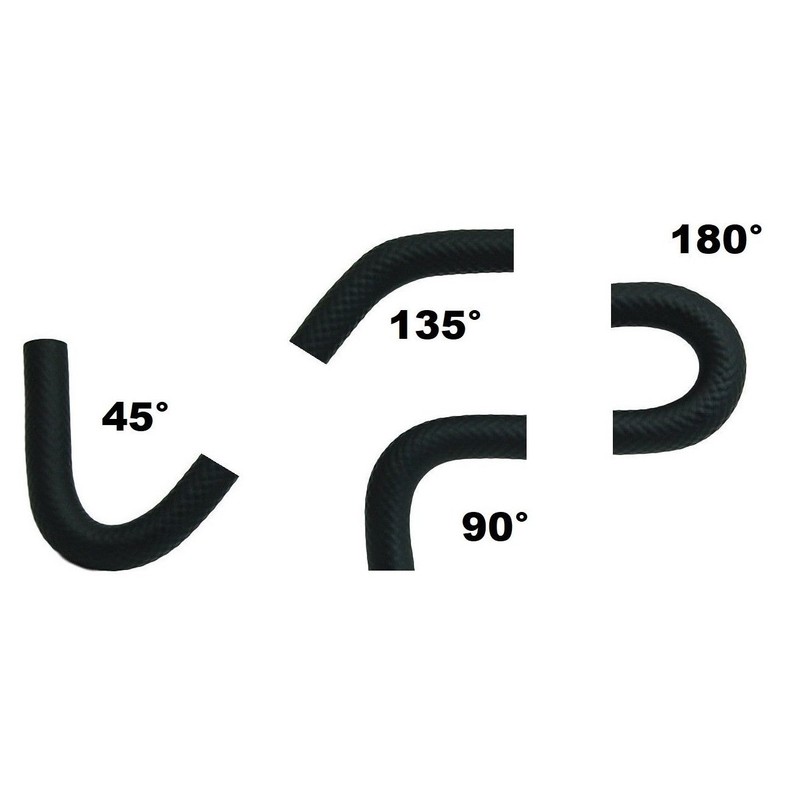 Sidewinder™ 3/8" Molded Curved Fuel Line Rubber Hose Elbow Universal