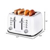 Roter Mond Toaster 4 Slice Retro Stainless Steel with Extra