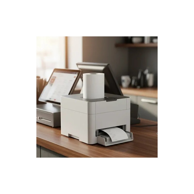 Pack de 20 Rollos de Papel Térmico Blanco 57x40mm para