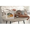 KEUSPI Fall Pumpkin Desk Decor,Farmhouse Pumpkin Fall Harvest Wood Sign