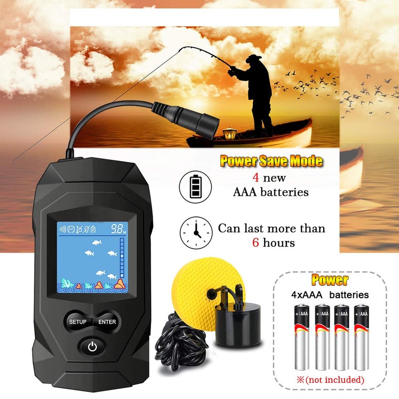 LUCKYLAKER Water Boat Fish Finders Depth Portable Handheld Fish Finder