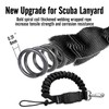nitescuba Scuba Diving Spring Clip Lanyard, Thick Stainless Steel Spring
