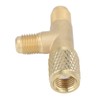 Quick Coupler Tee Adapter Brass Valve Core 1/4in SAE R22