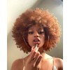 HIHOO Short Afro Wig with Bangs for Black Women Afro