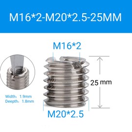 BORDSTRACT Reducing Nut with Male Thread, 10 Pieces M16 x 2 M20 x 2.5-25 mm Stainless Steel Thread Reducing Nut Mounting Hardware