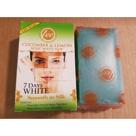 Lee Soap Cucumber & Lemon Kojic White Bar Soap Lightening Dark Spot Skin Infection Acne