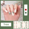 CHANGAR Pegatinas de esmalte de uñas de Navidad con copo