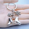iMagitek 25 Pcs Skating Keychain Skates Snowflake Keychain Ice Skating