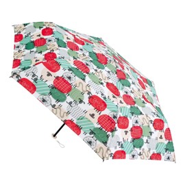 Moonbat [Esta] Rain Umbrella, Folding Umbrella, Women's, Windproof, Commuting to Work or School, Mini Siesta, 31-230-10350-32 Red