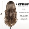 Esmee Long Wavy Pale Brown Wigs for Women Natural Synthetic