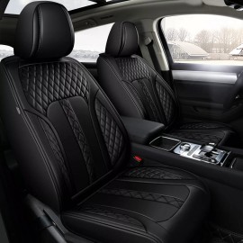 Unbranded For Volvo S60 2001-2019 Front Rear Car Seat Covers Faux Leather Protector Pad