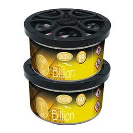 Flava Flava Couture Car Air Freshener Tin - Billion (Pack of 2) - Strong, Odour Eliminating Designer Perfume Inspired Car Accessories ?C Premium Scented Air Freshener for Men or Women - Lasts 60 Days
