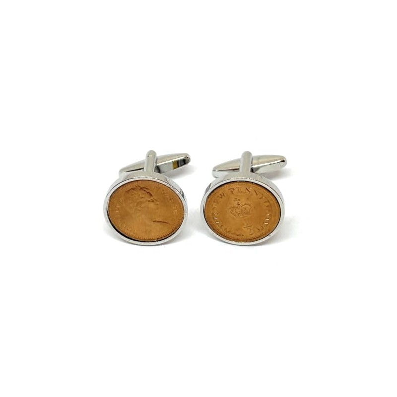 1975 half pence cufflinks 50th birthday
