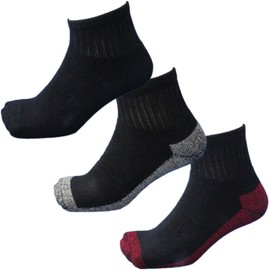 Hayashi SI765 Men's Military Feet Antibacterial Silk, 3 Pairs Set, Middle Length, Thick Sole, Silk All Pile Socks, Round Toe, Breathable, Comfortable, 9.8 - 10.6 inches (25 - 27 cm), Black