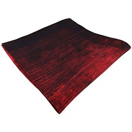 TigerTie Fine Light Silk Handkerchief Patterned - Pocket Square 100% Silk, red black