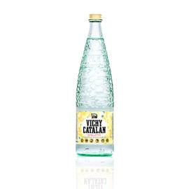 Vichy Catalan Genuine Sparkling Mineral Water, 33.8 Fl Oz (1 Liter) (Pack of 12)