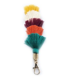 Unpafcxddyig Boho Pom Pom Tassel Keychain Colorful Ball Key Chain Pendant Car Bag Charm,style g2