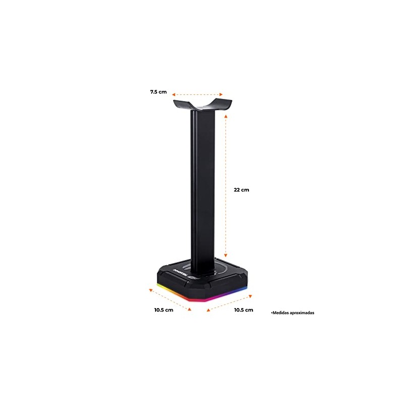 TECHZONE Immortal Gaming Base Soporte para Audfonos Gamer con Luz