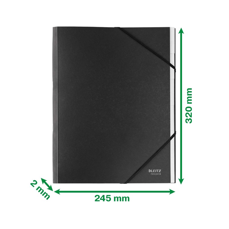 Leitz 39140095 A4 Organiser Folder, 6 Integrated Compartments, Elastic Band