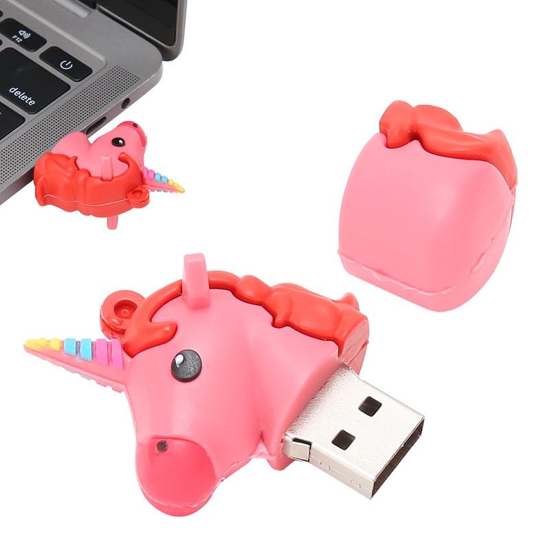 USB 2.0 Flash Drive Pink Cartoon Appearance Data Storage Tool
