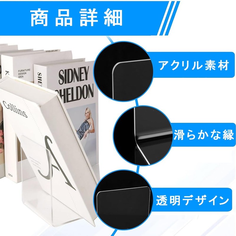 KALOLINNA Display Stands, Set of 6, Acrylic Stands, Stability, Display