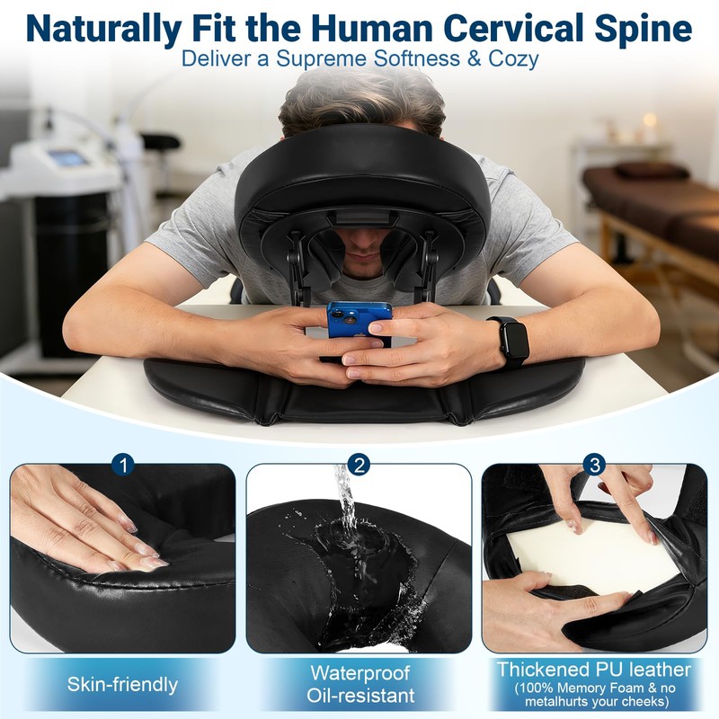 Hdenmist Face Down Tabletop Massage Kit with Hand Rest Pad