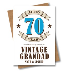 70th Birthday Card for Vintage Grandad Aged 70 Years