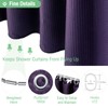 Dynamene Purple Fabric Shower Curtain - Waffle Textured Heavy Duty