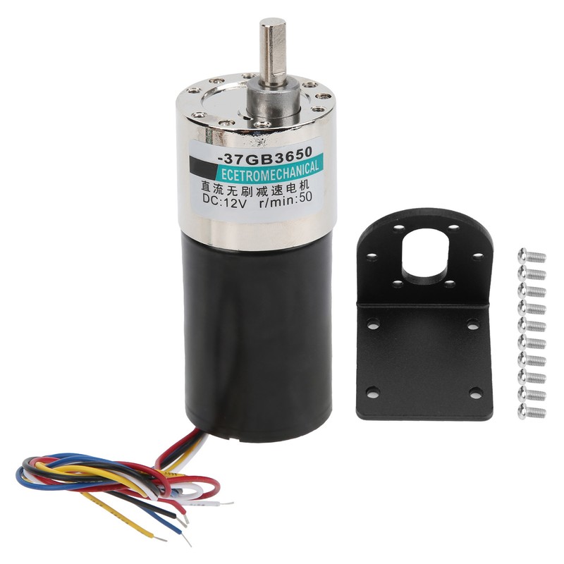 DC Brushless Motor with Bracket 12V CW/CCW Low Speed for