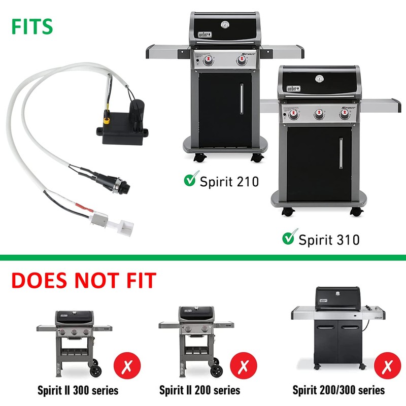 ATKKE 7642 Grill Igniter Kit for Weber Spirit E/S 210