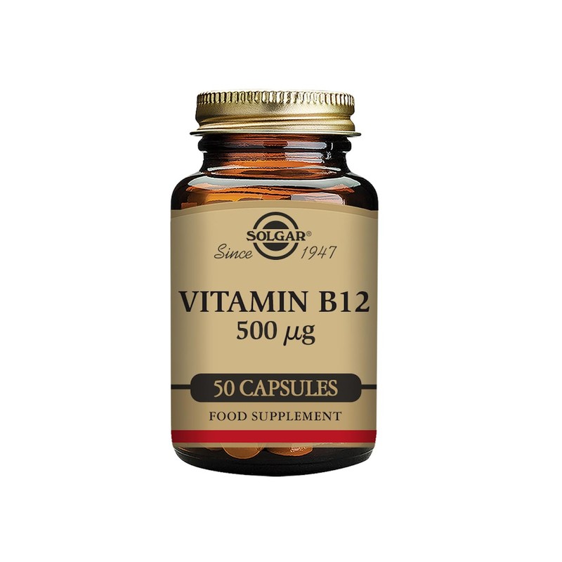 Solgar Vitamin B12 500 µg Vegetable Capsules - Pack of
