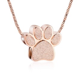 Yinplsmemory My Best Friend Dog/Cat Paw Carved Cremation Ashes Necklace Urn Pendant Pet Keepsake (Black)