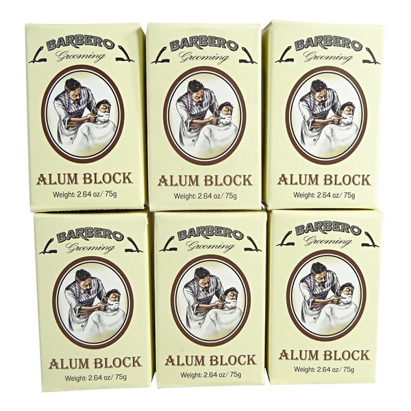 Barbero Alum Block 2.64 oz / 75 g Pack of 6