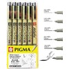 Sakura Set Pigma Micron Con 6 Color Negro