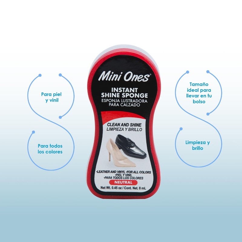 Mini Ones | Lustrador para calzado neutro. Brillo instantáneo. Ideal