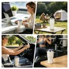 MUCR 17 oz Ceramic Lined Travel Tumbler with Cleaning Brush,
