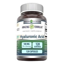 Acido Hialuronico 100mg Amazing Nutrition 120 Capsulas Sabor Sin Sabor