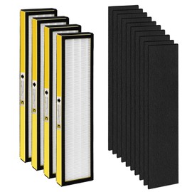 higgerllent 4Pack FLT5000 replacment Filter C- flt5000 Filter is Combined by HEPA Activated Carbon，Compatible with flt5000 AC5000, AC5000E, AC5250PT, AC5350B, AC5350BCA, AC5350W Air Purifier Filter